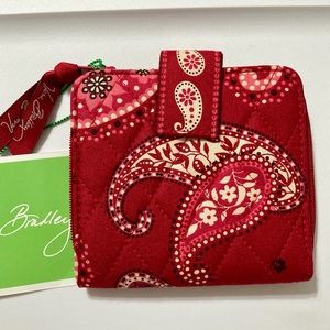 Vera Bradley Mesa Red MiniZip Wallet NWT